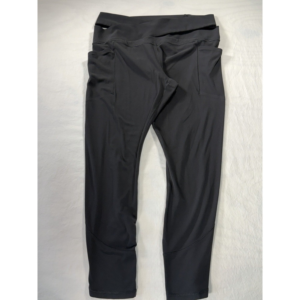 Athleta Salutation Stash Wrap Tight Black Women XL Preowned